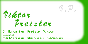 viktor preisler business card